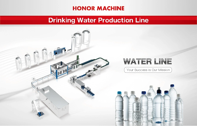 Automatic Bottle Water Beverage Hot Juice Carbonated Soda Drink Purifying Filter System Washing Filling Capping Labeling Printing Packing Packaging Machine Line